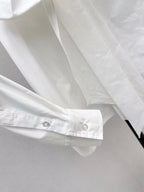 White Big Bow Collar Long Sleeve Shirt