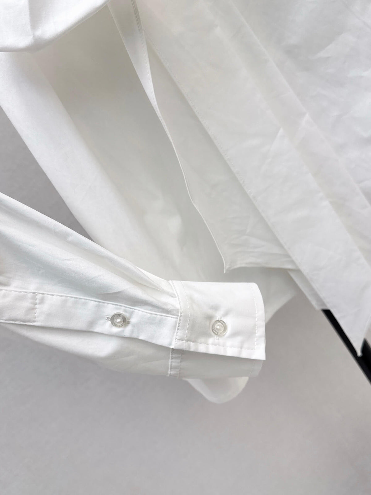 White Big Bow Collar Long Sleeve Shirt