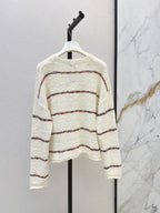 Multi‑color Striped Loose Knit Top