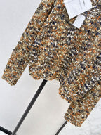 Marled Yarn Loose Fit Knit Sweater