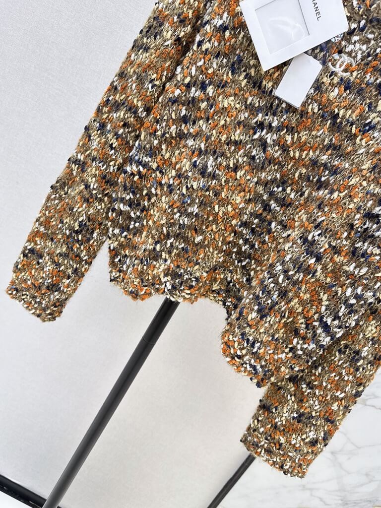 Marled Yarn Loose Fit Knit Sweater
