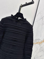 Ruffle Layered Knit Cardigan