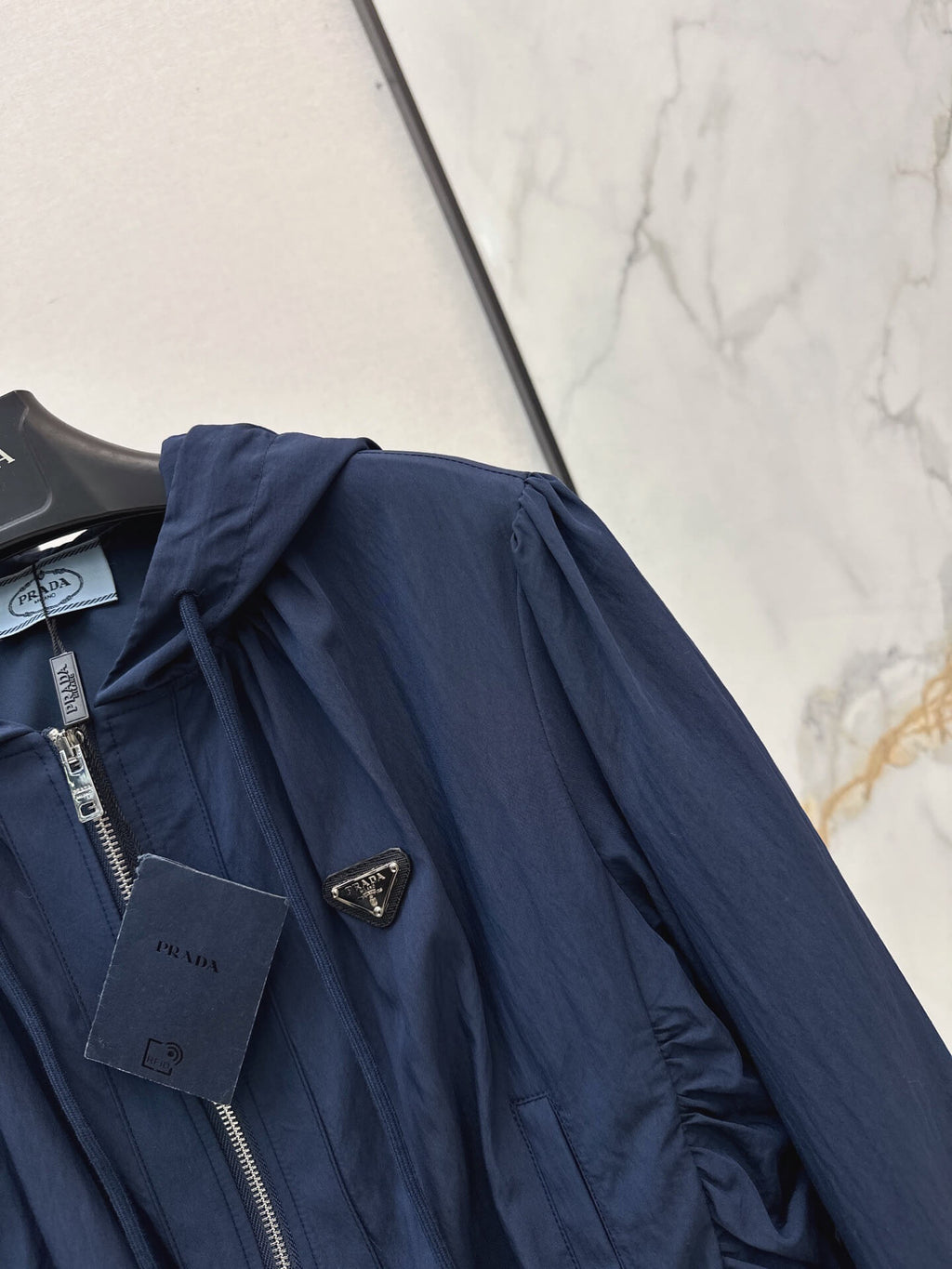Triangle Hooded Cropped Jacket