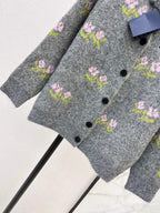 Vintage Flower Raglan Sleeve Cardigan