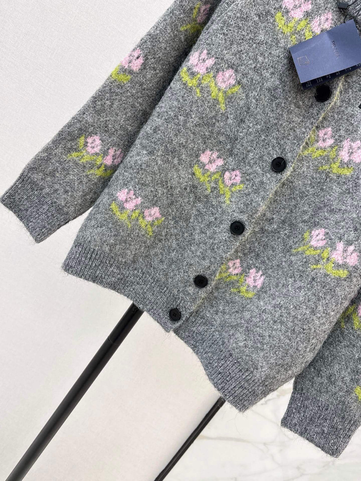 Vintage Flower Raglan Sleeve Cardigan