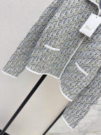 Jacquard Collared Knit Short Jacket