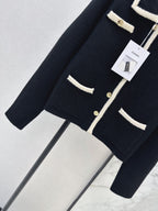 Contrast Collar Tweed Jacket