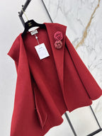 Heather Gray Shawl Collar Wrap Coat