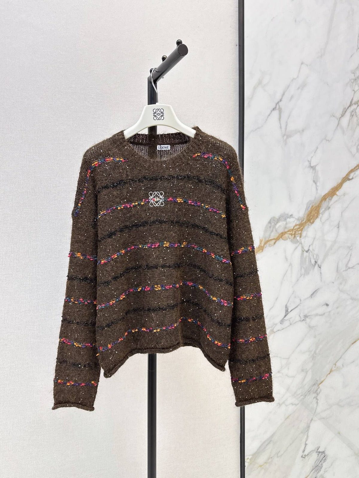 Multi‑color Striped Loose Knit Top