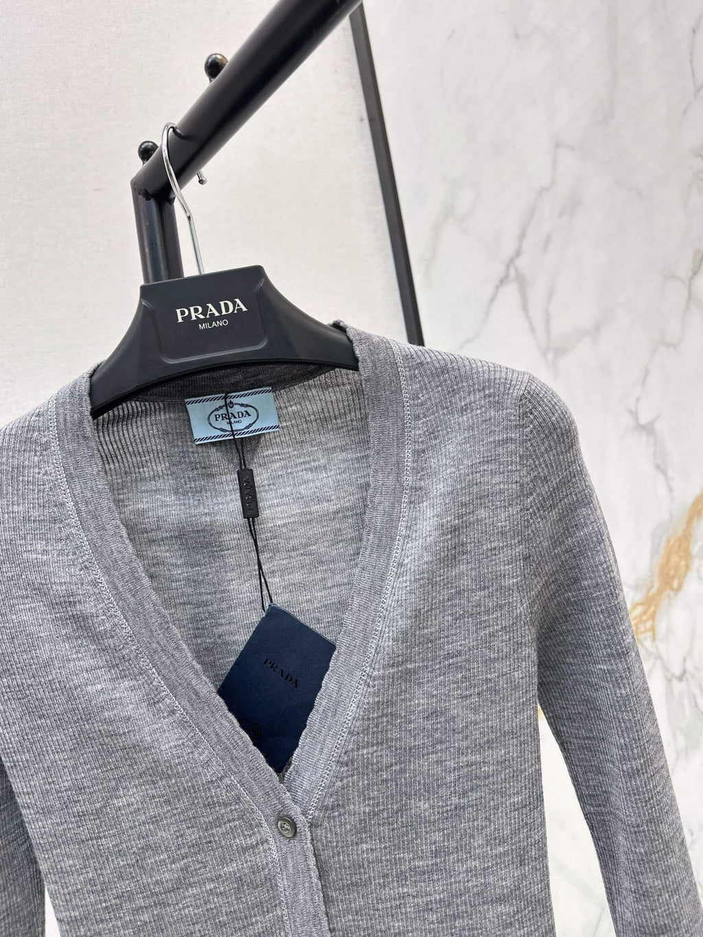V Neck Button Knit Cardigan