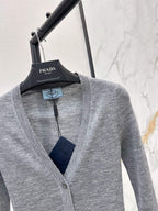 V Neck Button Knit Cardigan