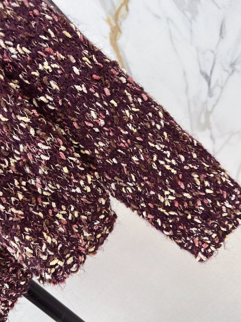 Marled Yarn Loose Fit Knit Sweater