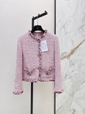 Pink Tweed Jacket Skirt Set
