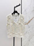 Fleck V-Neck Knit Vest