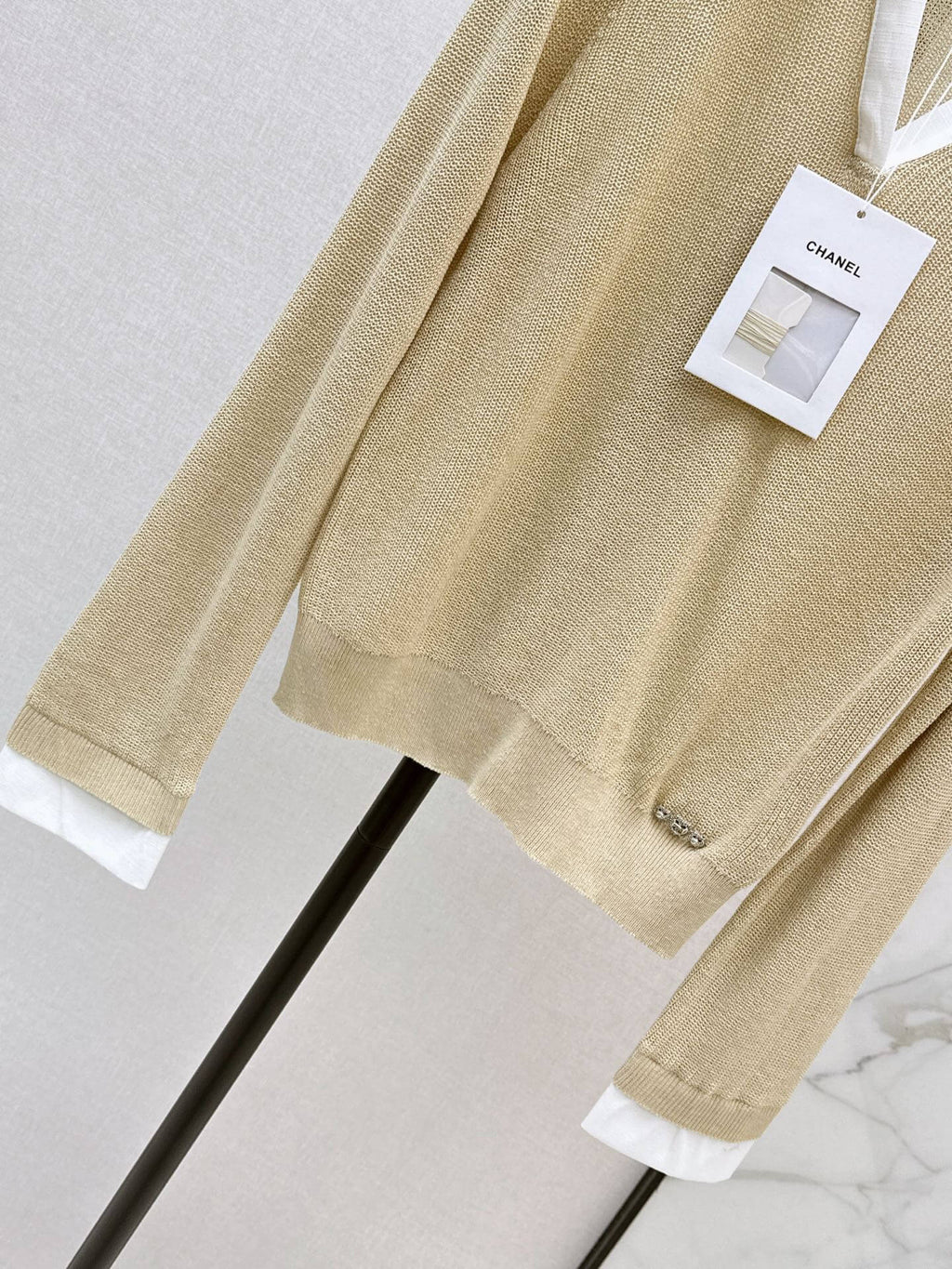 Two-Piece Collar Knit Top