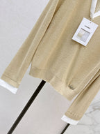 Two-Piece Collar Knit Top