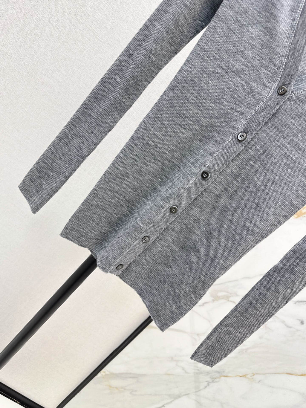 V Neck Button Knit Cardigan