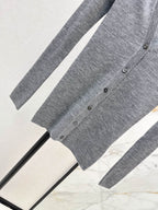V Neck Button Knit Cardigan