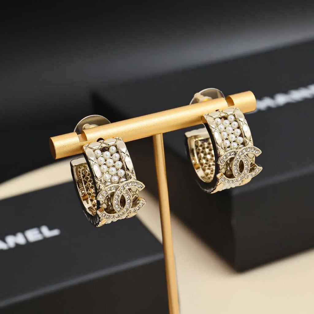Chic Pearl-Accented Earrings