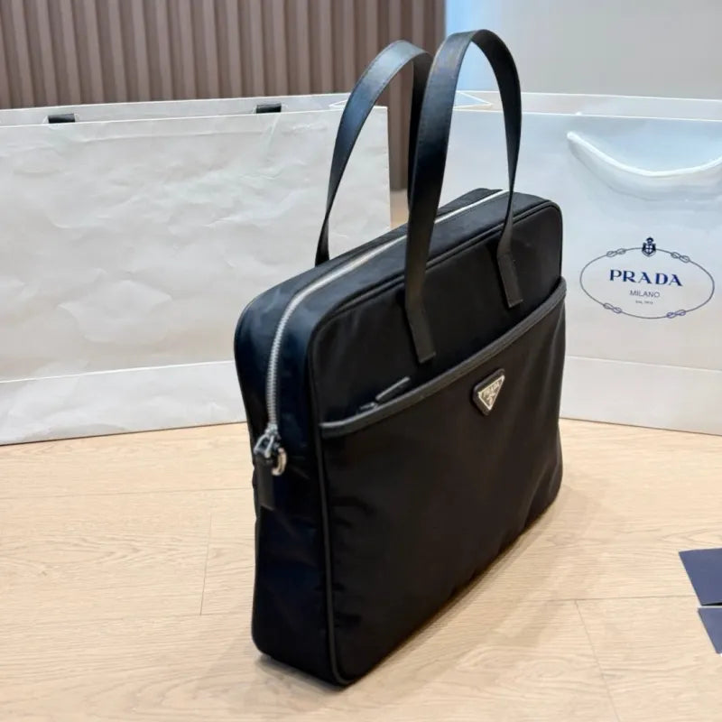 Solid Nylon Business Bag