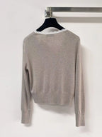 Minimalist Lace Trim Cardigan