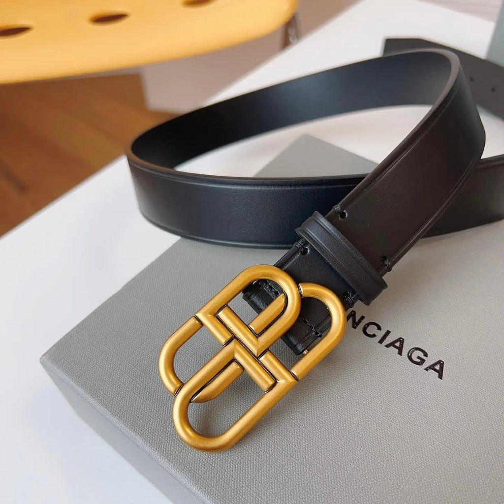 Fashionable Chic Double B Letter Buckle Belt