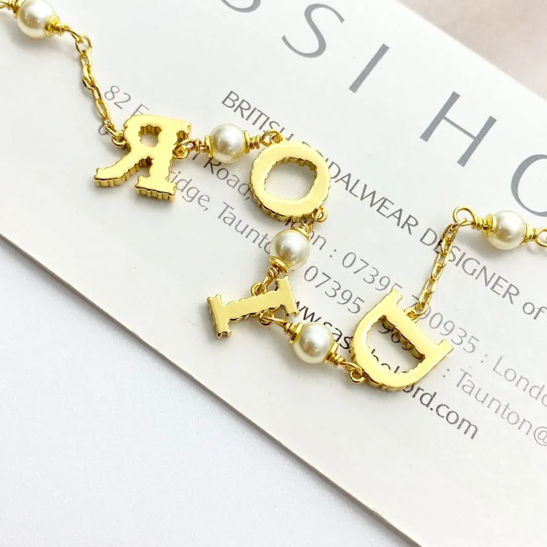 Minimalist Letter Charm Bracelet
