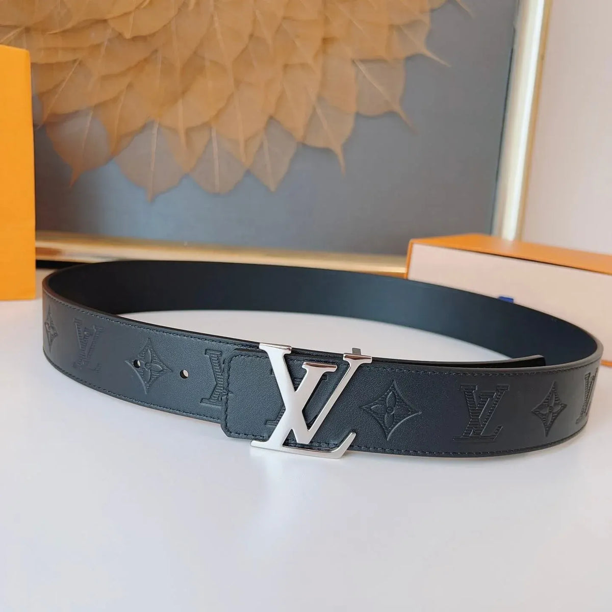 Classic Embossed Print Belt