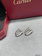 Dotted U-Shaped Stud Earrings
