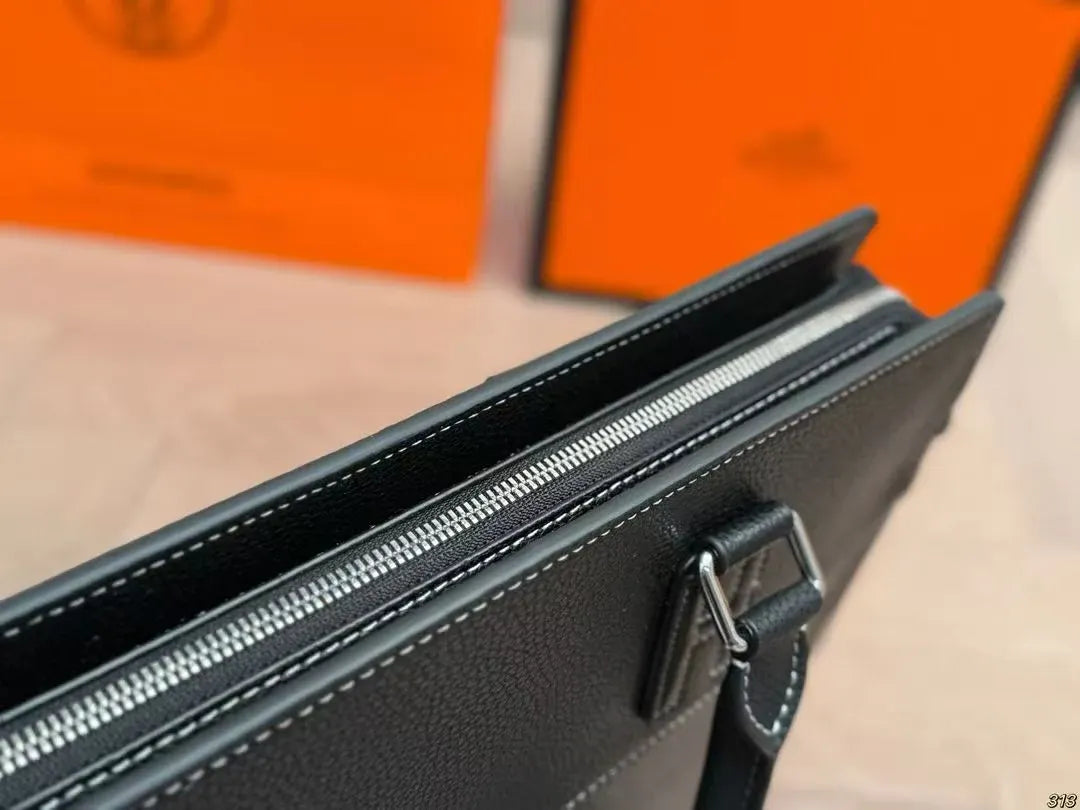 Traditional Solid Color Office Bag