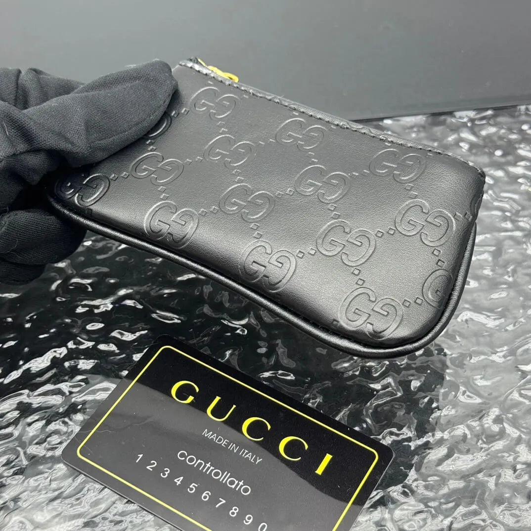 Black-Weave Subtle Pattern Wallet