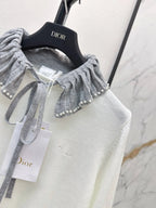 Pearl Ruffle Knit Top
