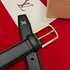 Classic Solid-Color Belt with Metal Accents