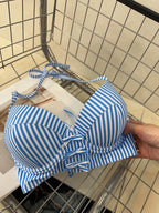 Bow Striped Swimsuit