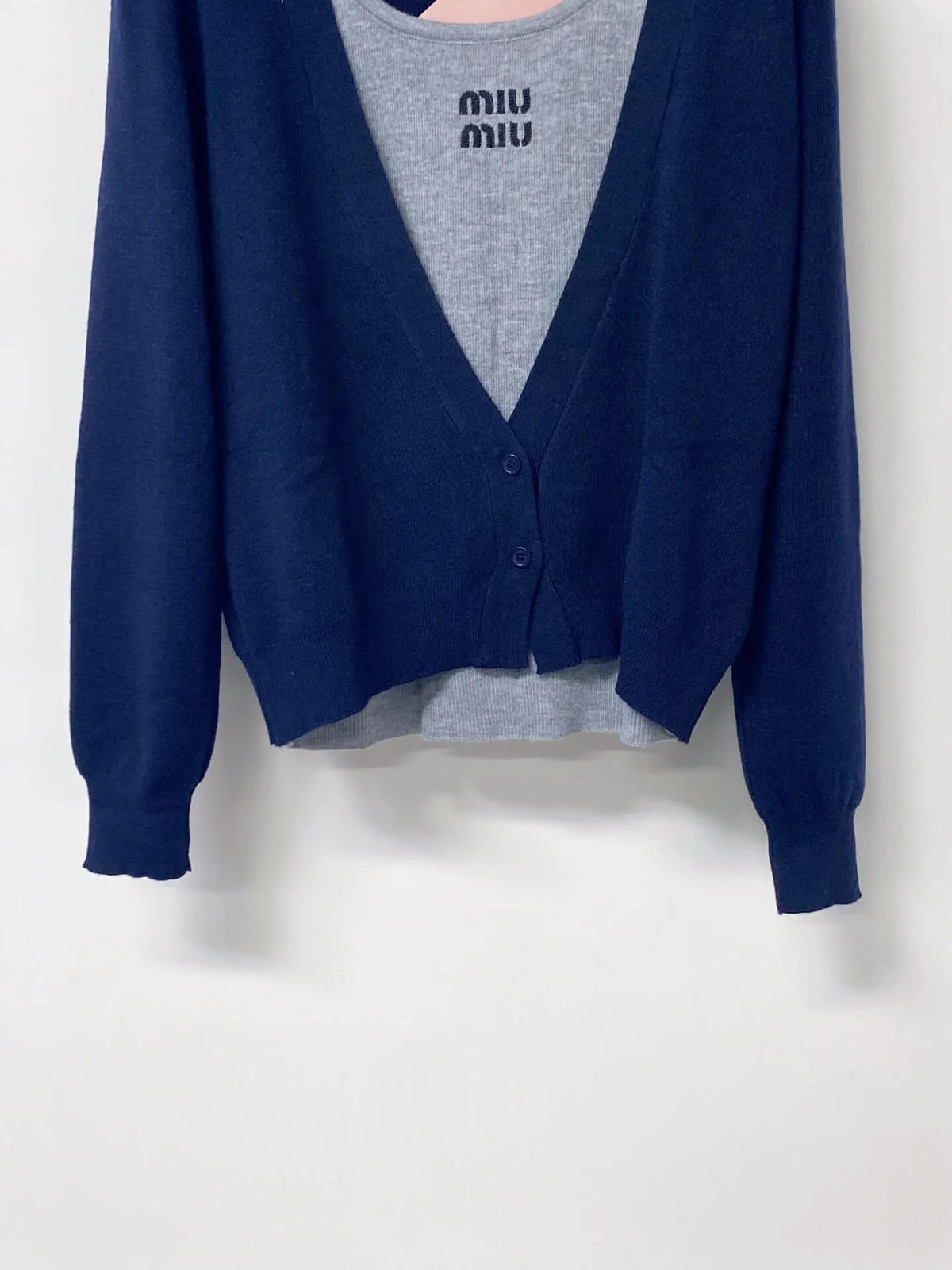 Preppy Fake Two-Piece Cardigan