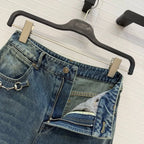 Metal Chain Pocket Jeans