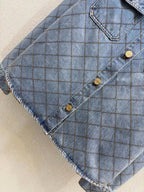 Diamond Stitch Denim Shirt Jacket