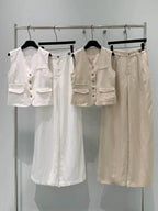 Pocket Vest Wide Leg Pant Set