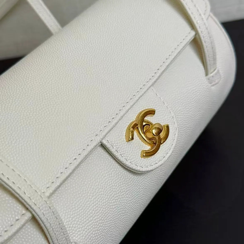 Gold Buckle Cylinder Bag
