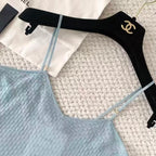 Blue Fringe Camisole