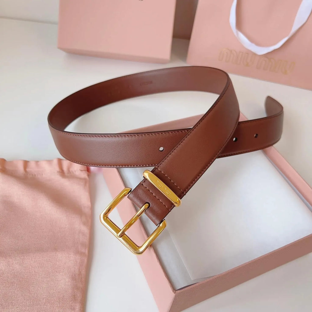 Vintage Minimalist Letter-Engraved Belt