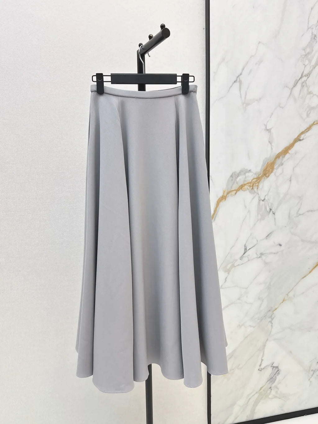 Grey Lace Trim Jacket and Skirt Set