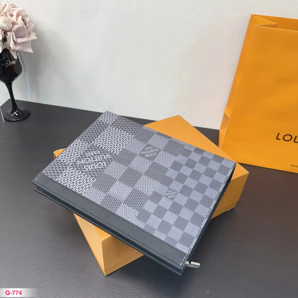 Checkerboard Patchwork Clutch Bag