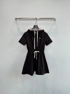 Hooded Drawstring Playsuit