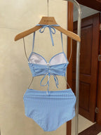 Bow Striped Swimsuit