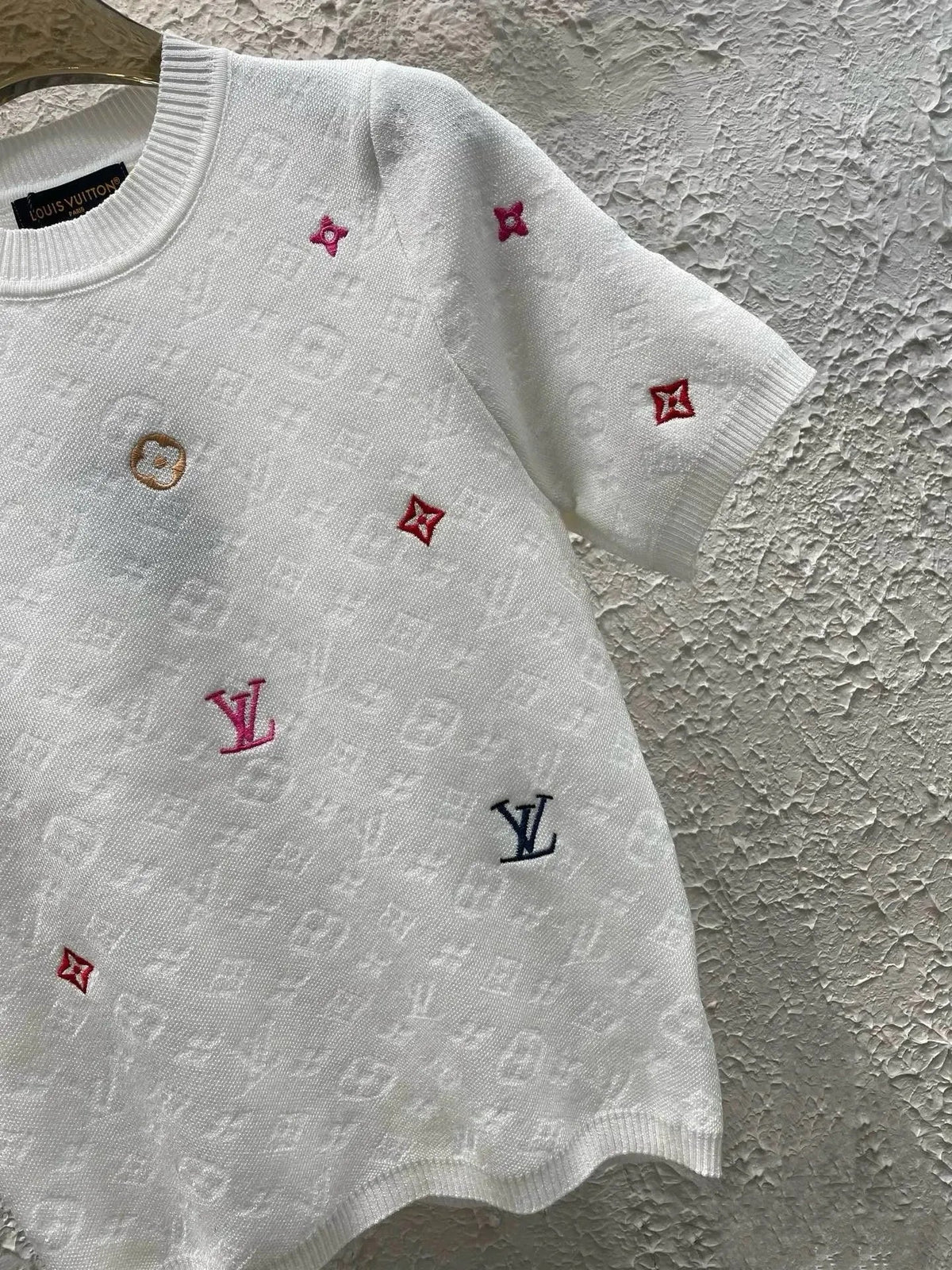 Classic Embroidered Lettering Knitted Top