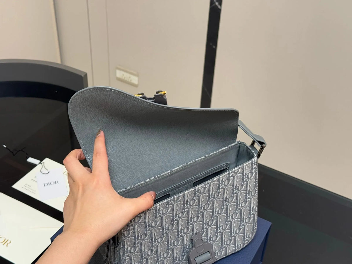 Light-Colored Monogram Messenger Bag