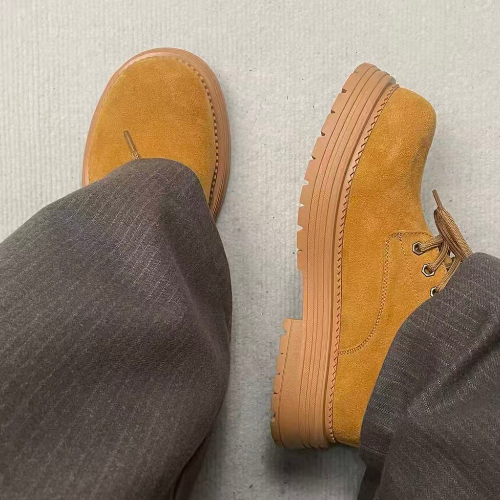 Vintage Suede Lace‑Up Derby
