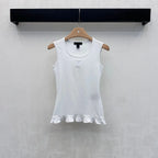 Ruffle Hem Sleeveless Tank Top
