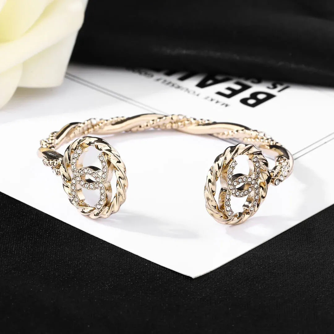 Diamond-Encrusted Cuff Bracelet